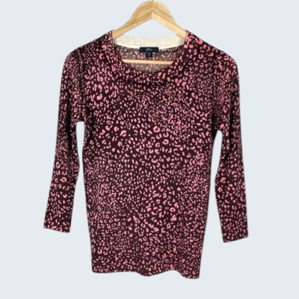 J.CREW LEOPARD PRINT TIPPI MERINO WOOL SWEATER - Picture 4 of 9
